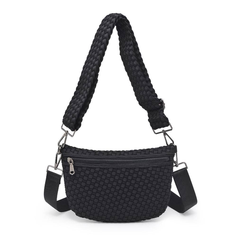 Ethereal - Woven Neoprene Crossbody: Black