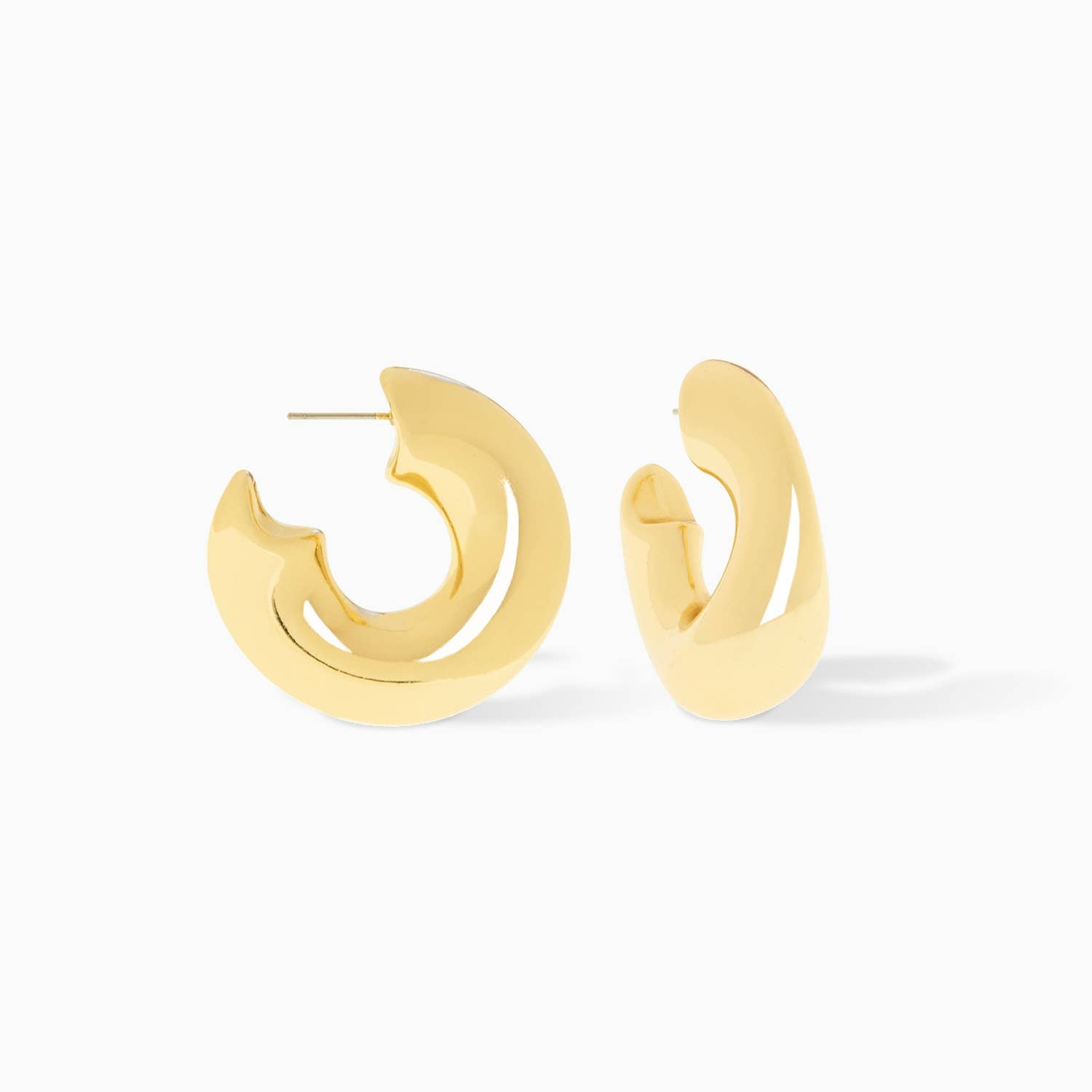 Abstract Hoops: Yellow Gold