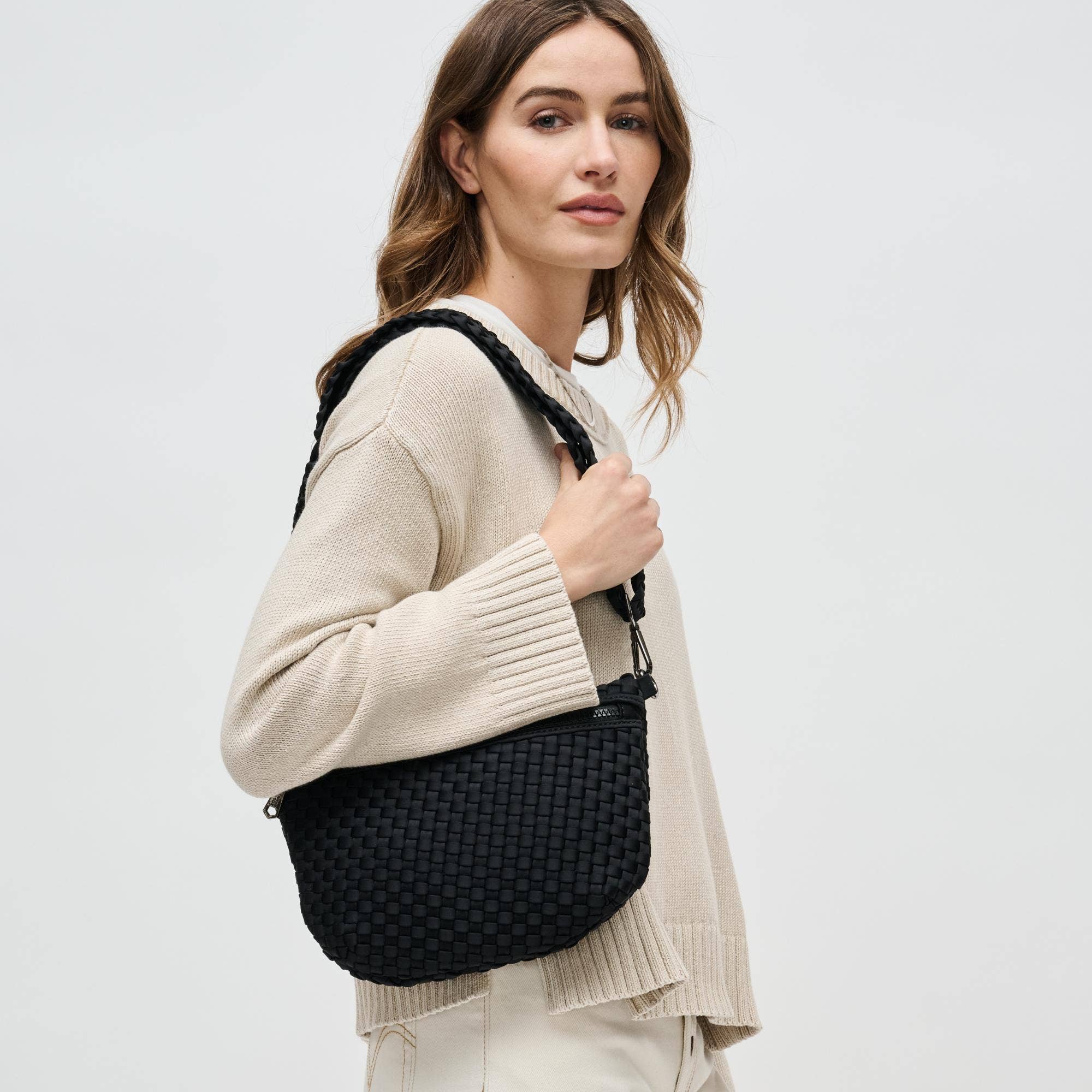 Ethereal - Woven Neoprene Crossbody: Black